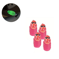 Kit d'accessoires décoratifs fluorescents pour jantes de voiture : capuchons de valve lumineux et élégants en ABS en forme de canard