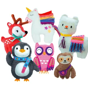 DIY 3D Handmade Sewing Cloth Plush Animal Doll Toys Soft Knitted Crochet Sewing Handcraft Cotton Doll Toys For Children Girl