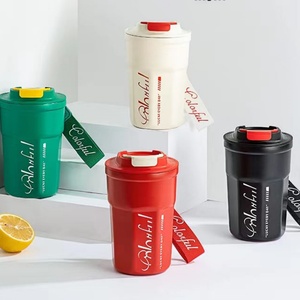 400ml Stainless Steel Portable Insulated Coffee Cup with Handle and 12-Hour Thermal Insulation Includes Lid - Product Image 6
