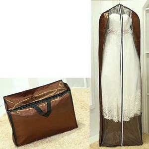 Couverture de vêtements de danse avec logo personnalisé Portable pliable poussière de mariée longue robe sac à vêtements stockage de robe de mariage - Product Image 3