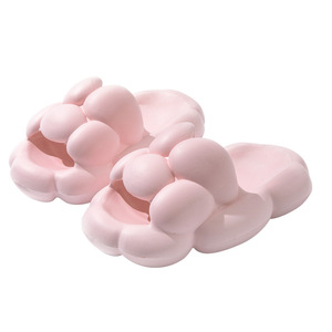 Pantuflas de plataforma gruesa para interiores y exteriores, antideslizantes, suaves y cómodas, tipo nube, para damas. - Product Image 1