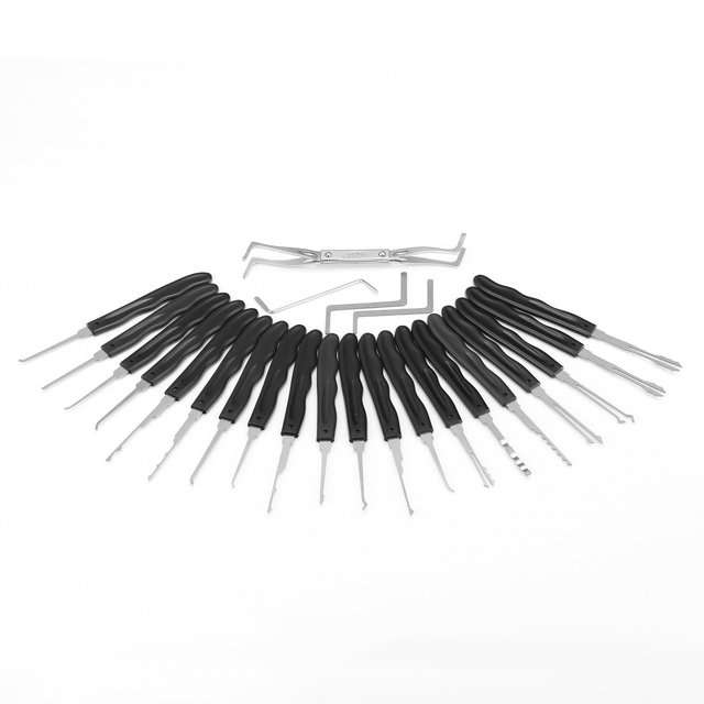 High-quality Stainless Steel Key Unlocking 24-piece Set of Locksmith Tools Unlocking Kit