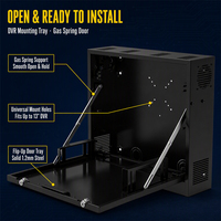 Armoire de sécurité murale en acier verrouillable avec ventilateur de refroidissement pour moniteur 13 pouces, DVR CCTV, boîte de sécurité