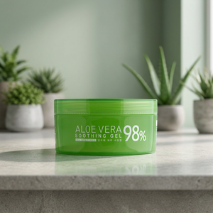 Gel Humectante y Calmante Herbal de Aloe Vera 98% Orgánico para el Rostro, para Todo Tipo de Piel, Uso Nocturno, Certificado GMP, OBM Coreano - Product Image 3