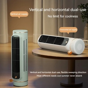 Ventilador de Torre Eléctrico Portátil de 3 Velocidades, Diseño que Ahorra Espacio, Bajo Precio, Plástico, Mecánico, con Batería, para Uso Doméstico, Solar - Product Image 5