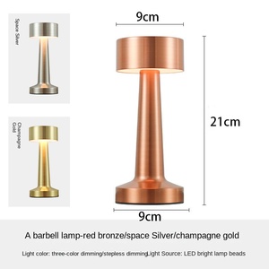 Lampe de table portable de luxe moderne, ambiance bar-restaurant, rechargeable par USB, commande tactile, forme haltère, pagode, <span class=keywords><strong>champignon</strong></span> - Product Image 6