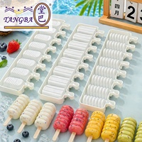 Moule à glace en silicone Tangba à 8 cavités, qualité alimentaire, pour la fabrication de glaces maison, moules à bâtonnets de glace DIY, silicone durable