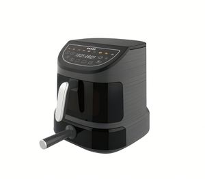 Four à friture à air double compartiment et appareil à pizza, pour cuisiner deux plats en même temps, avec une cuve familiale de 8,5 L et une plaque à pizza de 12 pouces, idéal pour les fêtes du week-end - Product Image 1