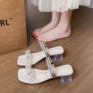 French Style Women's Platform Outdoor Slip-On Water Drop Shaped <b>Slippers</b> Cushioning Evergreen Design for Spring Summer Autumn - Product Image 2