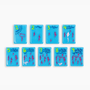 Jeu de Mahjong de Luxe 160 Pièces en Acrylique Gravé, Couleurs Vives Bleu Ciel, Style Américain - Product Image 4
