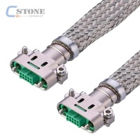 G125-FD22669F1-0700F1 13+13 Pos. Female DIL 28 AWG Cable Assembly 700mm twisted pair double-end shielded Screw-Lok