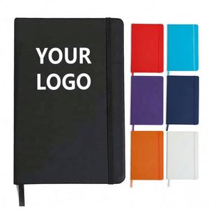สมุดบันทึกไดอารี่ A5 พร้อมสายรัดยางยืด ปกหนัง PU พิมพ์โลโก้แบรนด์ สมุดโน้ต สมุดจดบันทึก ปกหนัง PU แบบกำหนดเอง ขายส่ง - Product Image 1