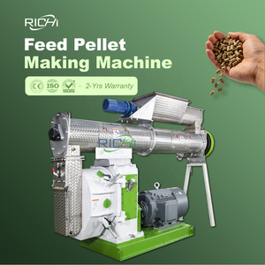 Machine à granulés d'aliments pour animaux RICHI, moule annulaire, 3 tonnes par heure, pour bétail, vaches, chevaux, chèvres, volailles, poulets - Product Image 1