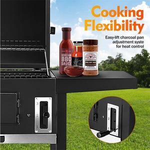 Griglia a Carbone Portatile Regolabile Gourmet per <span class=keywords><strong>Barbecue</strong></span> all'Aperto, Picnic, <span class=keywords><strong>Campeggio</strong></span>, Patio e Giardino - Product Image 5