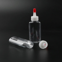 Oem Wholesale 30ml PET Bouteille en plastique transparent Bouteille d'huile Bouteille à bec verseur avec couvercle pointu