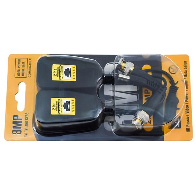 UTP RJ45 HD Video Balun 1-Ch Passive Multi-Functional Transceiver Video Power Supports CVI CVBS for 4MP Surveillance Accessories