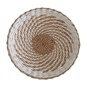 Décoration murale en bois pour <span class=keywords><strong>chambre</strong></span> d'enfants, décor artistique de style Boho, maison en bois, canette en bambou, plaque ronde en rotin, bambou, noir, bon marché, cadeaux, 1 pièce - Product Image 2