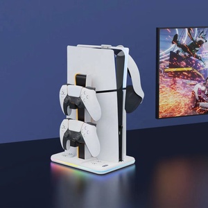 Soporte de refrigeración multifuncional para <span class=keywords><strong>cargador</strong></span> de estación de carga PS5SLIM con soporte para controladores de Gamepad, accesorios de juego - Product Image 3