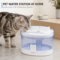 Fontaine à eau pour chat personnalisée OEM ODM, bol à boire transparent pour animaux de compagnie avec circulation automatique pour usage domestique en intérieur
