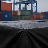 Tissu en bâche enduite de TPU 180 Silk 1,8 mm, haute résistance à la déchirure supérieure à 8000 N, tissu robuste pour coussin d'air de hovercraft et bateau