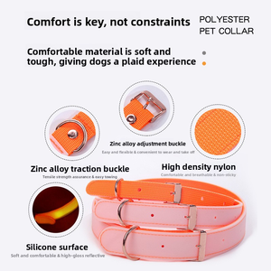 Leuchtendes Weiches Nylon & Silikon Haustier-Halsband für Katzen & Hunde Verstellbare Größe mit Glocke & Leuchtendem Design zur Verhinderung von Verlust - Product Image 2