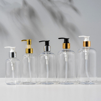 Ensemble de flacons cosmétiques en plastique PET personnalisés de luxe vides de 200 ml, 250 ml, 350 ml, 500 ml pour toner, lotion, sérum, crème pour le visage