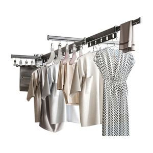 Indoor Rotating Expandable Bathroom White Steel Foldable Laundry Clothes Rod Hanger <b>Hook</b> <b>Pole</b> Rack for Clothes White Hanger Shop - Product Image 3