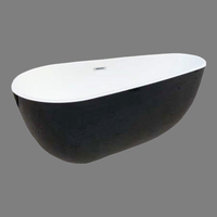 Baignoire de massage à remous rectangulaire autoportante en acrylique moderne et portable, avec drain, prix usine abordable, garantie 5 ans, pour appartement 40