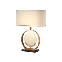 Lampes de bureau, lampe de table créative, simple, moderne, anneau en marbre, style chinois unique, lampe de chevet pour chambre à coucher, salon
