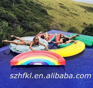 Colchón inflable de la balsa flotante de la <span class=keywords><strong>playa</strong></span>/del lago del flotador de la piscina del adulto del arco iris-Marca de encargo del origen de Guangdong disponible - Product Image 5