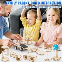 Kits d'expériences de physique en bois pour enfants de 8 à 14 ans, kits d'ingénierie solaire, construction de voitures solaires, jouets éducatifs STEM pour enfants