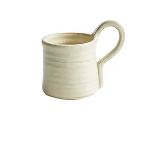Japanese 250ml ivory ceramic mug hand made pottery coffee mugs stone tea cups with box packing