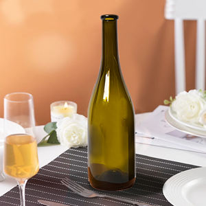 Bouteille de champagne en verre Bokengdi de 750 ml (75 cl) de <span class=keywords><strong>gros</strong></span>, noire, à <span class=keywords><strong>gros</strong></span> ventre, avec <span class=keywords><strong>bouchon</strong></span> en liège pour la tequila et le brandy - Product Image 6
