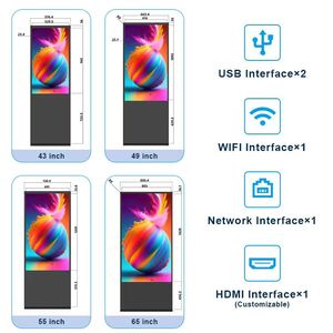 Hot bán tầng đứng kỹ thuật số biển quảng cáo kỹ thuật số màn hình 55inch ODM OEM Android RoHs FCC cho triển lãm hội trường - Product Image 5