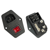 Prise de courant industrielle IEC 320 C14 à 3 broches avec porte-fusible et interrupteur à bascule prise ca 3 en 1