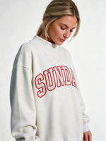 Sweatshirt Wanita Model Mockneck Asimetris Bahan Fleece Katun Tebal Ukuran Oversized