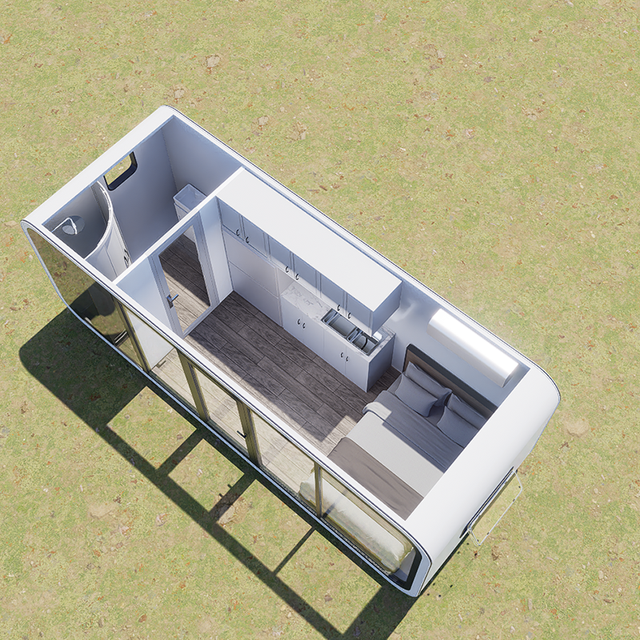 Outdoor  20ft Customized High Quality Prefab Luxury Office Pod Villa Prefab apple Cabin