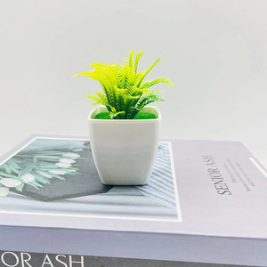 6 stuks groene bonsai kunstplanten kleine potplanten bloemen mini planten met <span class=keywords><strong>pot</strong></span> voor huis kantoor tafeldecoratie - Product Image 4