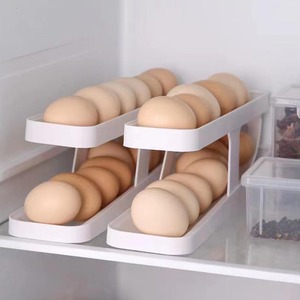 Estantes y contenedores de almacenamiento de huevos enrollables de plástico <span class=keywords><strong>rectangular</strong></span> Organizadores de cocina y contenedores de almacenamiento de refrigerador - Product Image 5