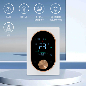 جهاز تحكم عن بعد مستطيل الشكل في درجة الحرارة من تويا، ثيرموستات بتصميم مقبض واي فاي للغلايات الكهربائية والغازية وتدفئة الأرضيات - Product Image 5