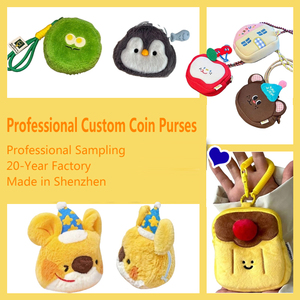 Custom Cartoon Coin Purse Animal Zipper Pouch Plush Kitten Storage Bag Change Purse Fluffy Sheep Rabbit Coin Card Holder - Product Image 3