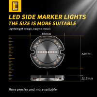 Feu de position latéral et d'avertissement ambre 20 LED 12V-24V DXZ JB-Y-20LED-Y, lampe indicatrice de dégagement pour camion, remorque, camping-car, poids lourd, bus, bateau