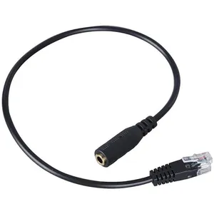 3.5毫米音频线插孔母到公RJ9插头适配器转换器电缆PC电脑耳机电话连接器电线