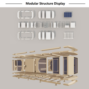 Casa Modulare Capsula Prefabbricata in Alluminio con Struttura in Acciaio Moderna, Trasporto Flat-pack e Installazione Rapida per Progetti - Product Image 4