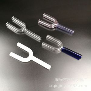 Glass Y Tube 8x80 Hookah Mouthpiece Transparent Pink Black Blue White Jade Amber Durable Pipe Accessory - Product Image 4