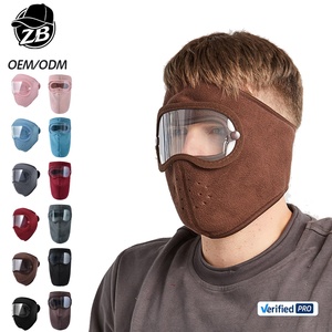 Custom Breathable Fleece Balaclava with Removable <b>Eye</b> Shield Winter Face <b>Mask</b> for Men Women Skiing Motorcycling - Product Image 1