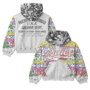 Sudadera con capucha de forro polar grueso con cremallera completa y estampado personalizado, de la mejor calidad, ecológica, de secado rápido, para hombre, en venta. - Product Image 1