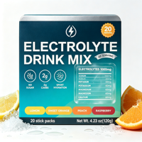 Sachets de mélange de boisson électrolytique sans sucre, certifiés GMP ISO, pour hydratation et récupération énergétique, avec potassium et magnésium, marque distributeur OEM ODM