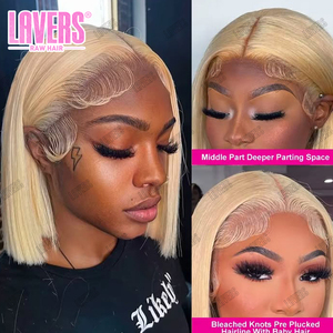Pelucas de cabello humano vietnamita liso, con cierre frontal de encaje doble, sin pegamento, color ombre marrón, corte bob corto, para mujeres <span class=keywords><strong>negras</strong></span>, al por mayor - Product Image 5
