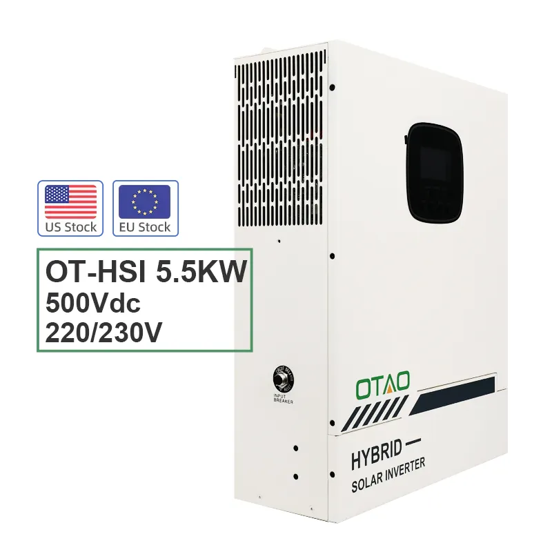 Inverter Surya Hibrida Gudang Eropa Amerika Serikat 5.5kw 48V Mendukung Pembalik Paralel Hibrid Wechselrichter Off Grid Inversores Solares